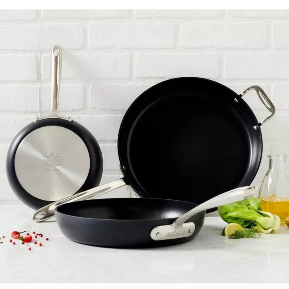 All-Clad Hard-Anodized Fry Pan 3-piece Set